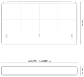 Világos rózsaszín kárpitozott ágyneműtartós franciaágy ágyráccsal 160x200 cm Simon Darren – Micadoni
