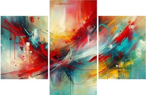 Kép – Absztrakció pirossal (90x60 cm)