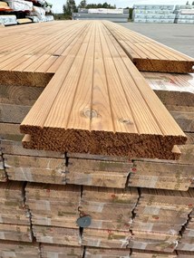 Teraszdeszka Thermo thermo fenyő bordázott terasz fa 26x140mm