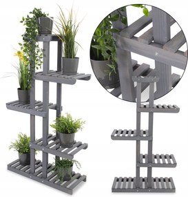 Fa virágtartó állvány virágtartó könyvespolc fenyő kaspó Nagy/outlet