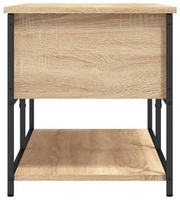 sonoma tölgy színű szerelt fa tárolópad 102x42x46 cm