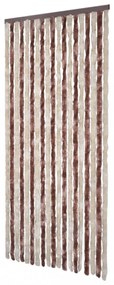 bézs és világosbarna zsenília rovarfüggöny 90 x 200 cm