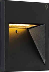 4 darabos modern süllyesztett fali lámpa szett fekete LED-del - Gem 2