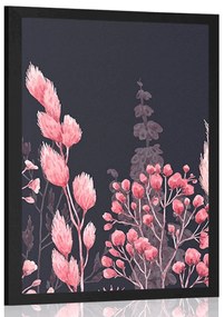 Poszter fű variációi rózsaszínben