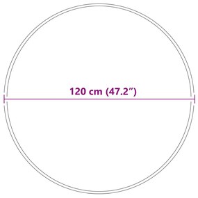 Shaggy Szőnyeg Latex Háttal Barna ø120 cm