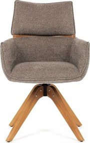 Elegáns étkező/Tárgyalófotel Barna szövet kárpittal. Visszafordító mechanizmus DCH-D1348 LAN2