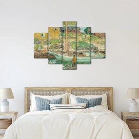 Kép - Childe Hassam, Oyster Sloop, Cos Cob, reprodukciók (150x105 cm)