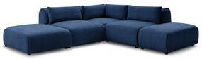 Sötétkék sarokkanapé (variálható) Jeanne – Bobochic Paris