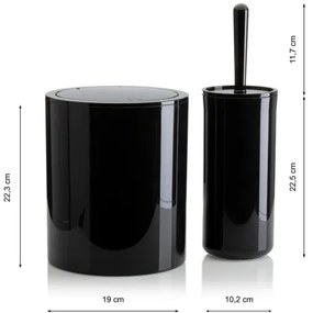 Fürdőszobai készlet CARMEN 5 db fekete