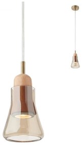 Redo 01-1518 - Csillár zsinóron UPPER 1xGU10/28W/230V sárgaréz/bézs