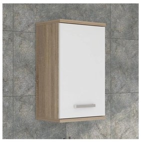 VENOM fali fürdőszobaszekrény, fehér/sonoma tölgy