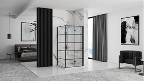 Zuhanykabin Rea Molier Black 90x90