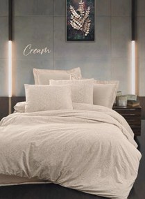Ágynemű  pamut szatén Carmen krém TiaHome - 1x Párna 90x70cm, 1x Paplan 140x200cm