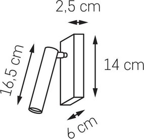 Kaspa ROLL 50918102 Fali lámpa 1x4,2W/LED 3000K 719lm IP20