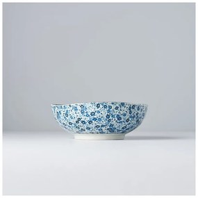 Daisy kék-fehér kerámia tál, ø 17 cm - MIJ
