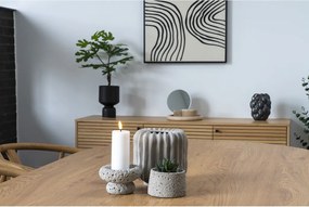 Tárolóedény fedéllel, travertin, natúr ø10x6,5 cm