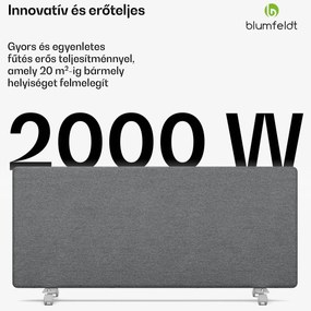Blumfeldt ThermaTouch konvektor, 2 000 W, elegáns kialakítás, érintéses vezérlés, 20 m²-ig