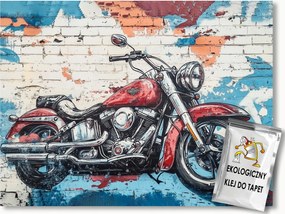 Fotótapéta Flizelina Fal Tégla Graffiti Motor Spray 152,5x104 ragasztó