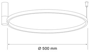 LED Mennyezeti lámpa NOEMI LED/20W/230V 4000K átm. 50 cm arany