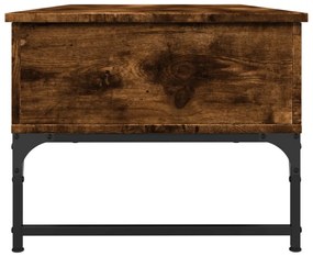 füstös tölgy szerelt fa és fém dohányzóasztal 100 x 50 x 40 cm