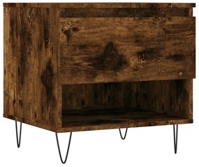 2 db füstös tölgy szerelt fa dohányzóasztal 50 x 46 x 50 cm