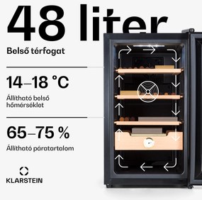 Klarstein El Presidente 48, humidor, 48 liter, 2 fiók, 1 cédrusfa rekesz