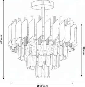 Brilagi - Felületre szerelhető ECLIPSE csillár 5xE14/10W/230V, átm. 38 cm, fekete/arany