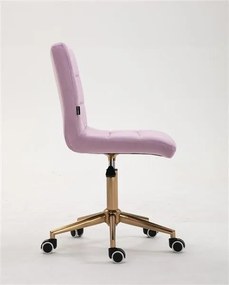HR7009K Halványlila modern velúr szék arany lábbal