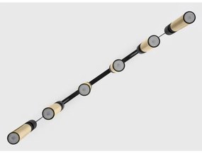 Jupiter 2008 - Csillár zsinóron ALAS 6xGU10/10W/230V arany/fekete