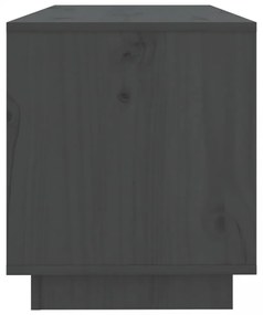 szürke tömör fenyőfa TV-szekrény 74x34x40 cm