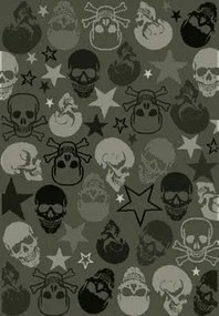 Zsinóros Szőnyeg Metropolis Szürke Koponya 160x230CM