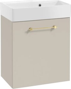 Függő fürdőszoba szekrény mosdóval 60x50cm Kasmír, Összeszerelt