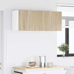 Függő szekrény Riga 2 pcs Sonoma tölgy és fehér 50 x 31 x 40 cm