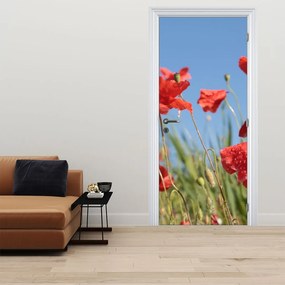 Fotótapéta ajtóra - Pipacsok (95x205cm)