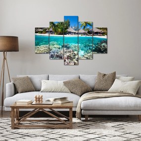 Tengerpart a trópusi szigeten képe (150x105 cm)
