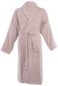 Világos rózsaszín pamut fürdőköpeny S/M Lindu – Tiseco Home Studio