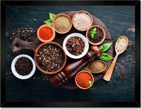 Poszterek keretben 40x30 Bors színes só deszka