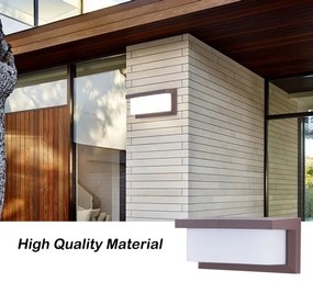 Brilagi - LED kültéri fali lámpa érzékelővel BRICKY LED/12W/230V barna IP54