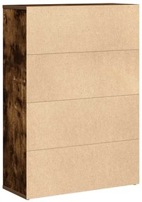 füstös tölgy színű szerelt fa könyvszekrény 60x24x85 cm