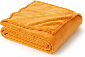 Takaró puha bolyhos meleg ágytakaró sárga színben 130x150 cm