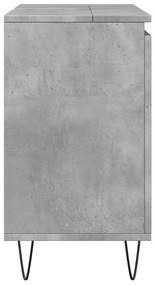 Betonszürke szerelt fa fürdőszobaszekrény 58x33x60 cm