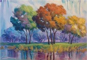 Fotótapéta Flizelin Fal a Hálószobába Fa absztrakt 152x104 Ragasztó