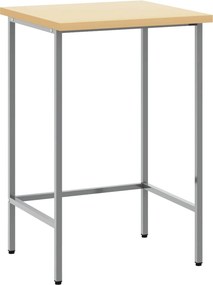 vidaXL Sarokasztal Szürke 55 x 55 x 85 cm Acél és mérnöki fa