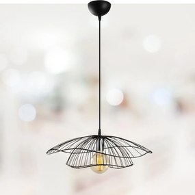 Tel 6500 fekete fém függőlámpa, Ø50 cm