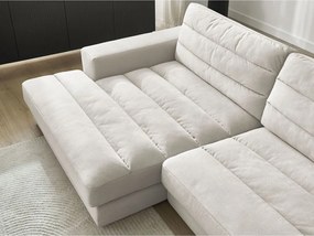 Bézs bársony sarokkanapé (bal oldali-heverő résszel) Sierra – Bobochic Paris