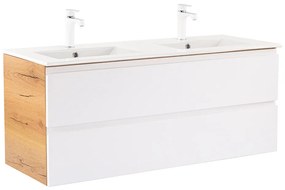 Vario Pull 120 alsó szekrény mosdóval tölgy-fehér