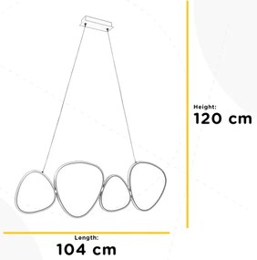ONLI - LED Csillár zsinóron ROMEO LED/48W/230V 4000K fehér