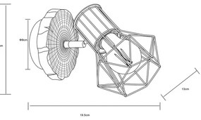 Globo 54017W-1 - PRISKA fali spotlámpa 1xE27/60W/230V