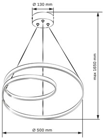 Polux ZEFIRA 328045 Lepel lámpa 1x40W/LED 4000K 3700lm IP20