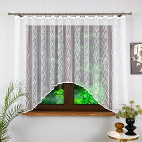 Rövid Függöny Íves Alsó Résszel, Modern Mintával Kész Szalaggal 300x150